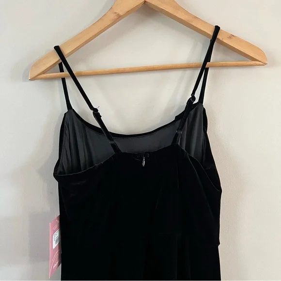 Birdy grey Ash velvet dress Ladies size small Black classic stretch gown - Picture 3 of 9